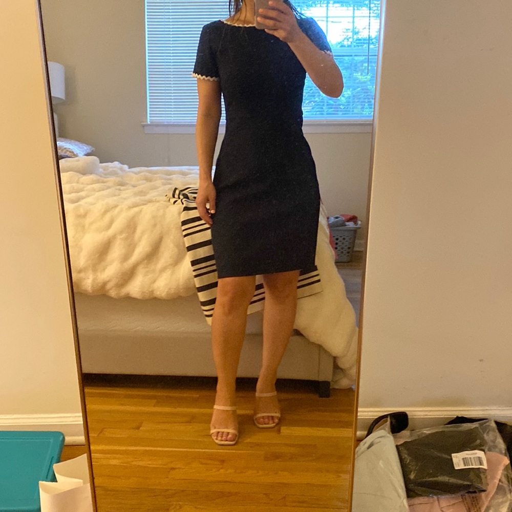 Jcrew daisy print matelasse dress